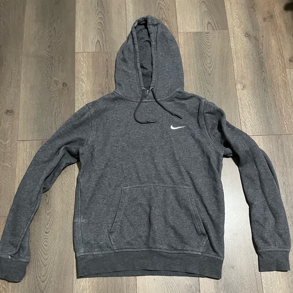 GRAY NIKE SWOOSH HOODIE - Picture 1 of 4